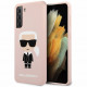 Чехол Karl Lagerfeld Liquid silicone Iconic Karl Hard для Galaxy S21, цвет Розовый (KLHCS21SSLFKPI)