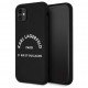 Чехол Karl Lagerfeld Liquid silicone RSG logo Hard для iPhone 11, цвет Черный (KLHCN61SLSGRBK)