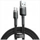 Кабель Baseus Cafule Cable USB - USB Type-C 2 A 3 м, цвет Серый/Черный (CATKLF-UG1)