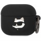 Чехол с карабином Karl Lagerfeld Silicone case NFT 3D Choupette для AirPods 3, цвет Черный (KLA3RUNCHK)