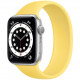 Умные часы Apple Watch Series 6 GPS, 44 мм, корпус из алюминия цвет Серебристый, силиконовый монобраслет цвет "Имбирь"