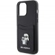 Чехол Karl Lagerfeld Cardslot PU Saffiano NFT Karl & Choupette metal Hard для iPhone 14 Pro Max, цвет Черный (KLHCP14XSAPKCNPK)