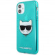 Чехол Karl Lagerfeld TPU FLUO Choupette Hard для iPhone 11, цвет Голубой (KLHCN61CHTRB)