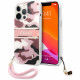 Чехол Guess PC/TPU CAMO Hard + Nylon hand cord для iPhone 13 Pro Max, цвет Розовый камуфляж (GUHCP13XKCABPI)