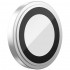 Защитное стекло Blueo Camera lens ARMOR metal (3 шт. +install) 0.26 мм для камеры iPhone 14 Pro/14 Pro Max, цвет Серебристый (NPB28-14Pro-SIL)