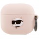 Чехол с карабином Karl Lagerfeld Silicone case NFT 3D Choupette для AirPods 3, цвет Розовый (KLA3RUNCHP)