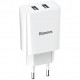 Сетевое зарядное устройство Baseus Speed Mini Dual U Charger 10.5W (EU), цвет Белый (CCFS-R02)