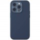 Чехол Baseus Liquid Silica Gel Magnetic case + Tempered glass для iPhone 14 Pro, цвет Синий (ARYC000503)