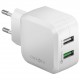Сетевое зарядное устройство EnergEA Ampcharge 5.4 А QC3.0 2 USB, цвет Белый (CHR-AC-30QEU)