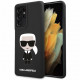 Чехол Karl Lagerfeld Liquid silicone Iconic Karl Hard для Galaxy S21 Ultra, цвет Черный (KLHCS21LSLFKBK)
