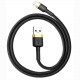 Кабель Baseus Cafule Cable USB - Lightning 2.4 A 0.5 м, цвет Черный/Золотой (CALKLF-AV1)
