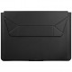 Чехол Uniq Oslo PU leather Magnetic Laptop sleeve/foldable stand для ноутбуков 14", цвет Черный (OSLO(14)-BLACK)