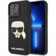 Чехол Karl Lagerfeld 3D Rubber Karl's head Hard для iPhone 13 Pro, цвет Черный (KLHCP13LKH3DBK)