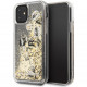 Чехол Karl Lagerfeld Liquid Glitter Floatting Charms Hard для iPhone 11, цвет Черный/Золотой (KLHCN61ROGO)