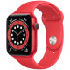 Умные часы Apple Watch Series 6 GPS, 44 мм, корпус из алюминия цвет Красный (PRODUCT)RED, спортивный ремешок цвет Красный (M00M3RU/A)