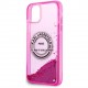 Чехол Karl Lagerfeld Liquid Glitter RSG logo Hard для iPhone 11, цвет Розовый (KLHCN61LCRSGRF)