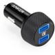 Автомобильное зарядное устройство Anker PowerDrive Speed 2x2 Quick Charge 39W, цвет Черный (A2228011)