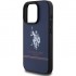 Чехол U.S. Polo Assn. PU Double horse logo and Stripes Hard для iPhone 15 Pro, цвет Темно-синий (USHCP15LPSZSALB)