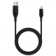 Кабель EnergEA NyloGlitz Anti-microbial USB - USB Type-C 5A 1.5 м, цвет Черный (CBL-NABAC-BLK150)