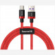 Кабель Baseus Purple Gold Red HW flash charge cable USB For Type-C 40W 1 м, цвет Красный (CATZH-A09)