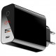 Сетевое зарядное устройство Baseus Speed PPS Intelligent PD 3.0+QC 3.0 USB+USB Type-C 45W EU, цвет Черный (CCFSEU907-01)