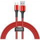 Кабель Baseus Halo Data Cable USB - Micro USB 3 A 1 м, цвет Красный (CAMGH-B09)