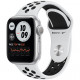 Умные часы Apple Watch Nike Series 6 GPS, 40 мм, корпус из алюминия цвет Серебристый, спортивный ремешок Nike цвет "Чистая платина"/Черный (M00T3RU/A)