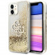 Чехол Guess Liquid Glitter 4G Big logo Hard для iPhone 11, цвет Золотой (GUHCN61LG4GGO)
