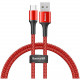 Кабель Baseus Halo Data Cable USB - Micro USB 3 A 0.5 м, цвет Красный (CAMGH-A09)