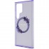 Чехол Guess PC/TPU Flowers Wreath Hard (MagSafe) для Galaxy S24 Ultra, цвет Фиолетовый (GUHMS24LHFWFCU)