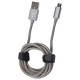 Кабель Dorten Micro USB to USB Leather Series 1 м, цвет Серый (DN128601)