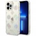 Чехол Guess PC/TPU Peony glitter Electroplated camera Hard для iPhone 14 Pro Max, цвет Белый (GUHCP14XHTPPTH)