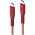 Кабель EnergEA FLOW USB-C to USB-C PD240W 5A Nanoweave Magnetic tie 1.5 м, цвет Красный (CBL-FLCC-RED150M)