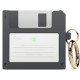 Чехол с карабином Elago Unique Floppy Disc Hang для AirPods 3, цвет Темно-серый (EAP3DISK-DGY)