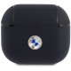 Чехол BMW Signature leather with metal logo для AirPods 3, цвет Синий (BMA3SSLNA)