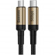 Кабель Baseus Cafule Series Cable USB Type-C - USB Type-C PD 3.1 Gen 2 100W (20V/5A) 1м, цвет Золотой/Черный (CATKLF-SV1)