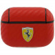 Чехол Ferrari PU Carbon effect with metal logo для AirPods Pro, цвет Красный (FESAPCARE)